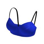 Blue Leather Balcony Crop