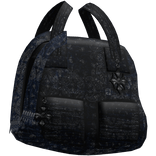 Blue Left Gothic Hand Held Bag With Scarf