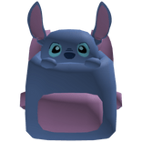 blue lilo alien bunny plushie dog backpack