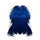 Blue Long Fluffy Wavy Hair
