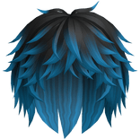 Blue Messy Fluffy Boy Hair