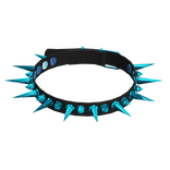 blue metal spike collar necklace