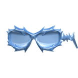 -',ৎ Blue Metal Techno Y2K Reflective Glasses