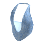 Blue Mixed Animal Print Party Tank Crop Top