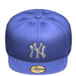 Blue NY Fitted Cap | Tilted