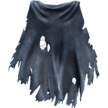 Blue Old Torn Ripped Traveler Cape 