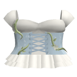 ✿ blue overgrown mori kei fairy corset dress