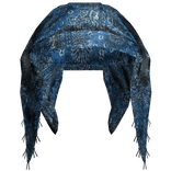 Blue Paisley Emo Chrome Headscarf