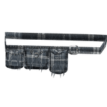 Blue Plaid Chrome Cross Grunge Bag Belt