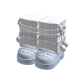 Blue Platform Leg Warmers w/ Bows