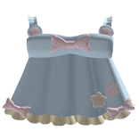 blue polka dot bear dress w pink n yellow