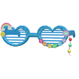 blue preppy summer heart glasses