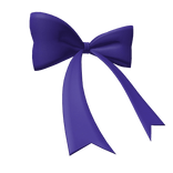 Blue Purple Extra Large Waist Bow