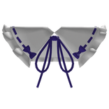 Blue Purple White Ruffle Bow Collar