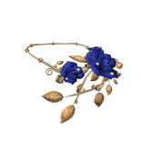 [🌹] Blue Red Gold Enchanted Rose Necklace 3.0