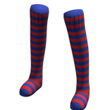 Blue Red | Leg Warmers Thigh High Socks