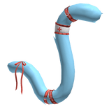 Blue Red Ribbon Nurse Cat Tail