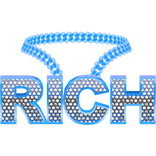 blue rich chain necklace