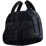 Blue Right Gothic Hand Held Bag With Scarf