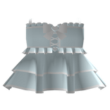blue ruffle corset dress