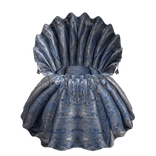 Blue Seashell Drag Skirt with Dripping Diamonds