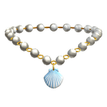 Blue Seashell Pearl Necklace 🐚