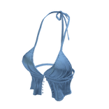 Blue Self Love Halter Cami Top