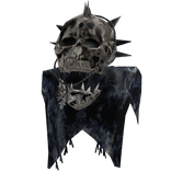 Blue Skull Scarf Gothic Shoulder Left