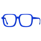 -',ৎ Blue Sleek Geek Glasses