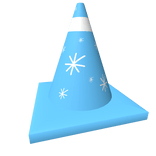 Blue Snow Christmas Traffic Cone