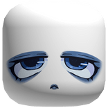 Blue Soft Cute Disinterested Gaze Face