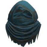 Blue Sorcerer Distressed Rune Hood