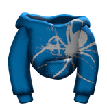 Blue  Spider Male Hoodie