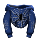 Blue Spider Web female Hoodie