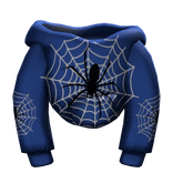 Blue Spider Web Male Hoodie
