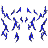 Blue Spiky Aura Bottom