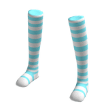 Blue Striped Knee High Socks