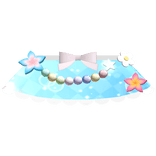 🌺 blue summer tropical flower skirt