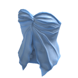 Blue Summer Vacation Twisted Tube Top