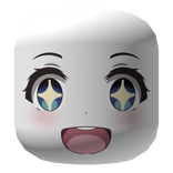 Blue Super Happy Excited Star Eyes Anime Blush