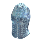 Blue Technicality Cyber Halter Top