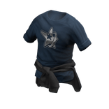 Blue Tee & Tied Hoodie