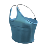 blue trendy cute chain tank top