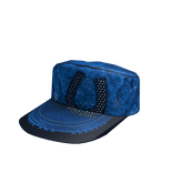 Blue western stamped cap