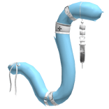 Blue White Cute Medic Nurse Cat Tail