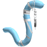 Blue White Medic Nurse Cat Tail