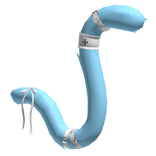 Blue White Ribbon Nurse Cat Tail