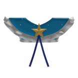 Blue White Star Ruffle Sailor Collar