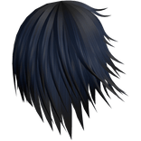 Blue Windy Japanese Long Messy Hair