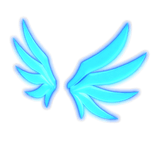 Blue Wings Neon Glow